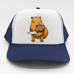 Capybara With Knife Funny Rodent Trucker Hat