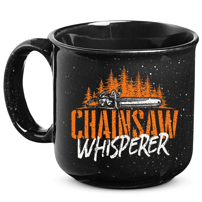 Chainsaw Whisperer Lumberjack Logger Woodworker Woodsman 15oz Campfire Ceramic Mug