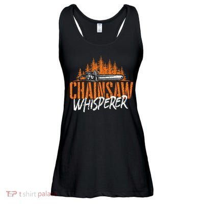 Chainsaw Whisperer Lumberjack Logger Woodworker Woodsman Ladies Essential Flowy Tank