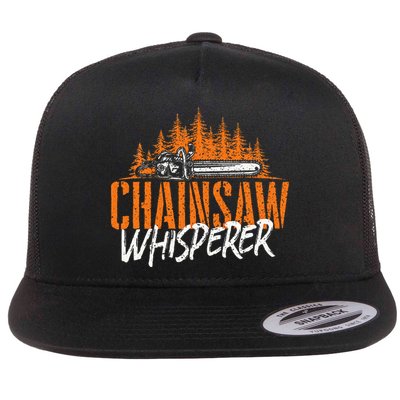 Chainsaw Whisperer Lumberjack Logger Woodworker Woodsman Flatbill Hat