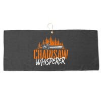 Chainsaw Whisperer Lumberjack Logger Woodworker Woodsman Large Microfiber Waffle Golf Towel