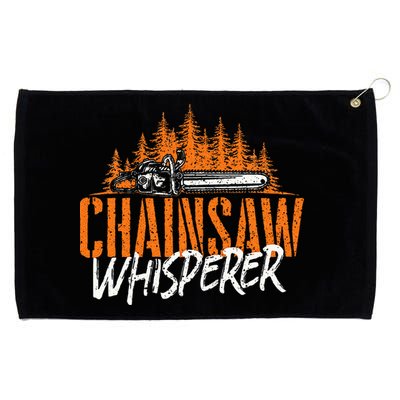 Chainsaw Whisperer Lumberjack Logger Woodworker Woodsman Grommeted Golf Towel