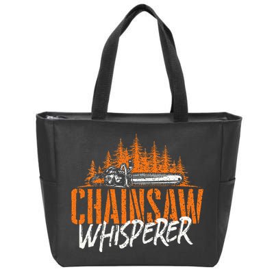 Chainsaw Whisperer Lumberjack Logger Woodworker Woodsman Zip Tote Bag