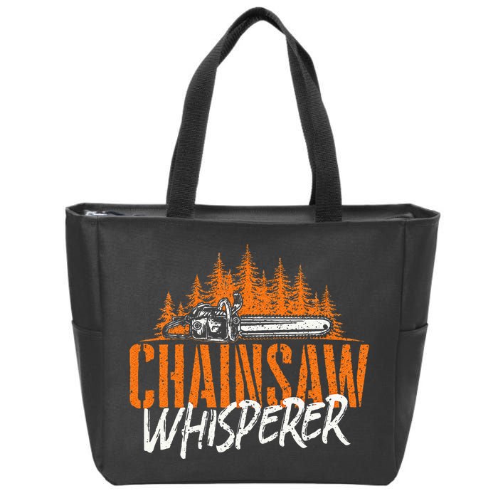 Chainsaw Whisperer Lumberjack Logger Woodworker Woodsman Zip Tote Bag
