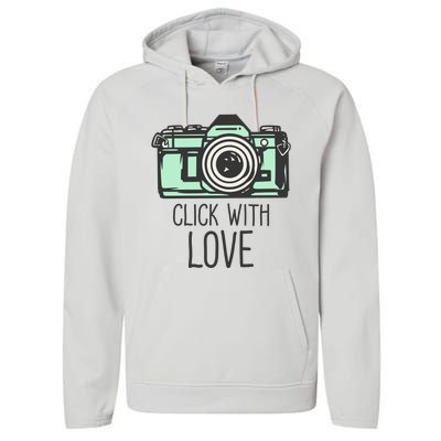 Click With Love With Camera Performance Fleece Hoodie