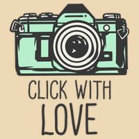Click With Love With Camera Drawstring Bag