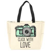 Click With Love With Camera Zip Tote Bag