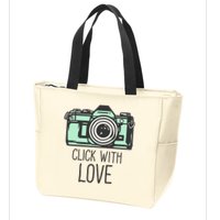 Click With Love With Camera Zip Tote Bag