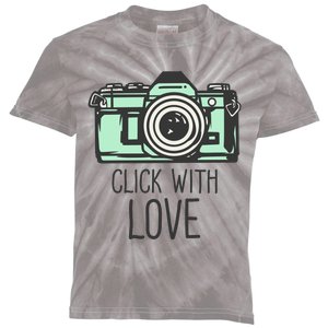 Click With Love With Camera Kids Tie-Dye T-Shirt