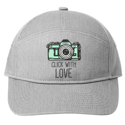 Click With Love With Camera 7-Panel Snapback Hat