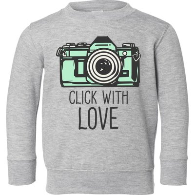 Click With Love With Camera Toddler Sweatshirt