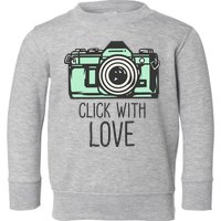 Click With Love With Camera Toddler Sweatshirt