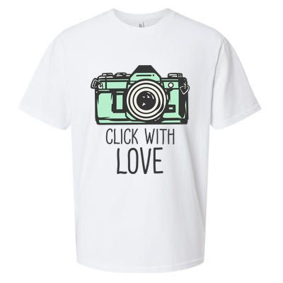 Click With Love With Camera Sueded Cloud Jersey T-Shirt
