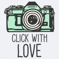 Click With Love With Camera Sueded Cloud Jersey T-Shirt