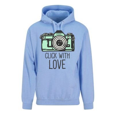 Click With Love With Camera Unisex Surf Hoodie