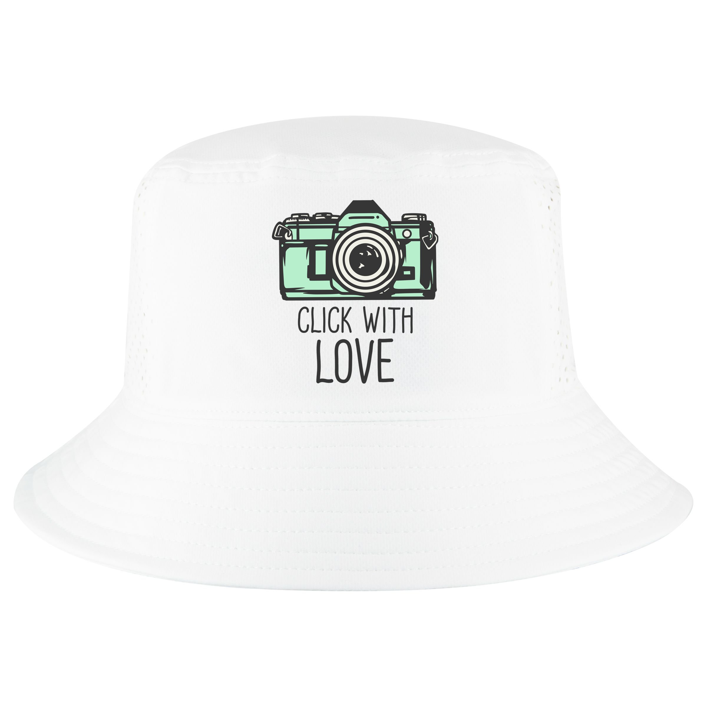 Click With Love With Camera Cool Comfort Performance Bucket Hat