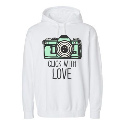 Click With Love With Camera Garment-Dyed Fleece Hoodie