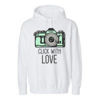 Click With Love With Camera Garment-Dyed Fleece Hoodie