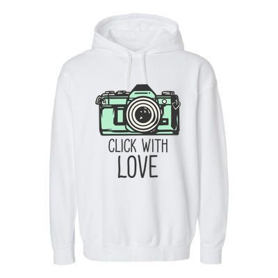 Click With Love With Camera Garment-Dyed Fleece Hoodie