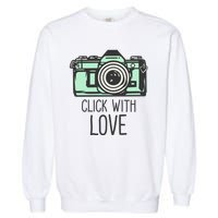 Click With Love With Camera Garment-Dyed Sweatshirt