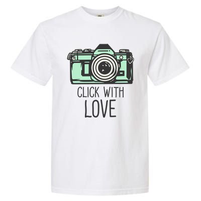 Click With Love With Camera Garment-Dyed Heavyweight T-Shirt