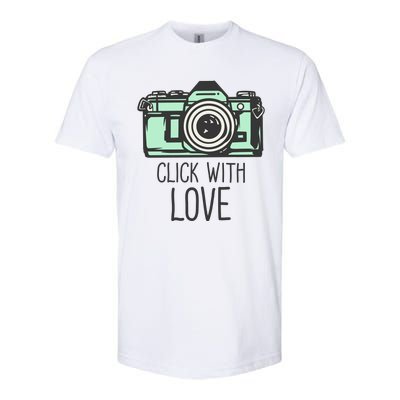 Click With Love With Camera Softstyle CVC T-Shirt