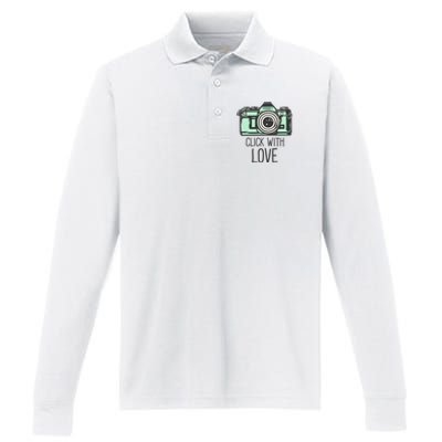 Click With Love With Camera Performance Long Sleeve Polo