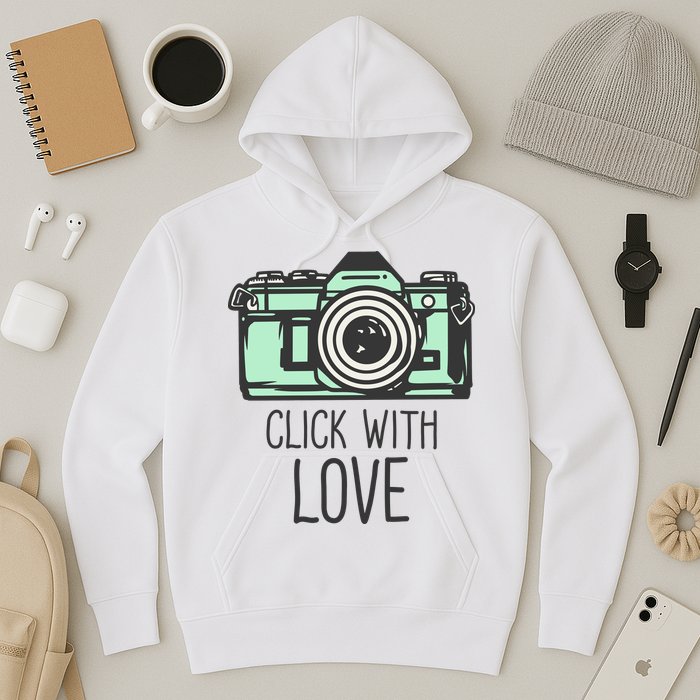 Click With Love With Camera Hoodie