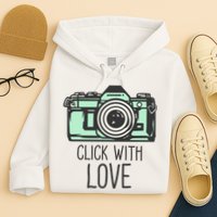 Click With Love With Camera Hoodie