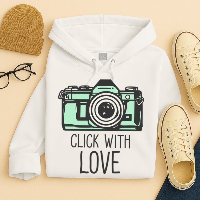 Click With Love With Camera Hoodie