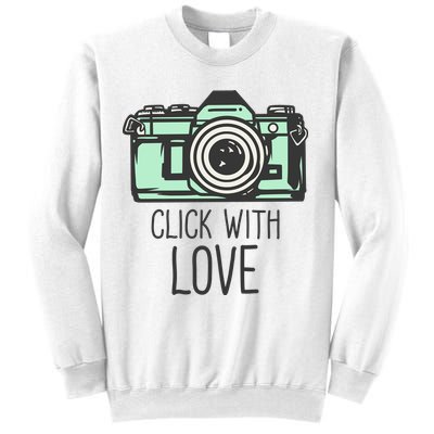 Click With Love With Camera Sweatshirt