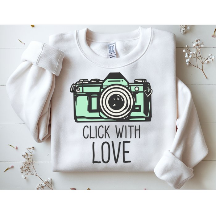 Click With Love With Camera Sweatshirt