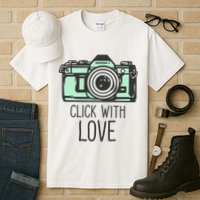 Click With Love With Camera Tall T-Shirt