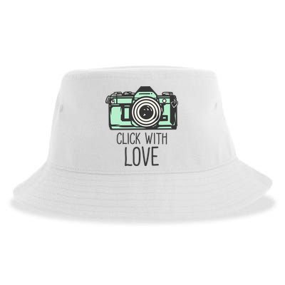 Click With Love With Camera Sustainable Bucket Hat