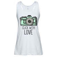 Click With Love With Camera Ladies Essential Flowy Tank