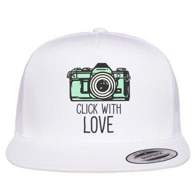 Click With Love With Camera Flatbill Hat