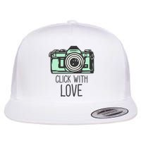 Click With Love With Camera Flatbill Hat