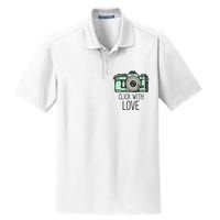 Click With Love With Camera Dry Zone Grid Polo