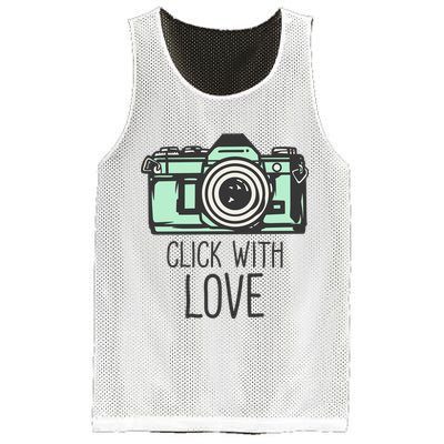 Click With Love With Camera Mesh Reversible Basketball Jersey Tank