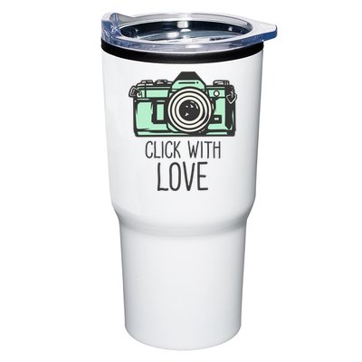 Click With Love With Camera Tumbler