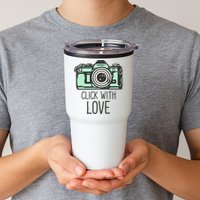 Click With Love With Camera Tumbler