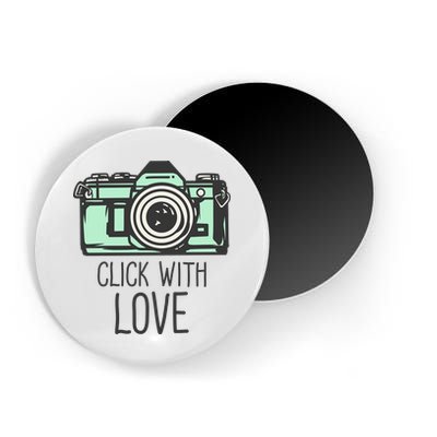 Click With Love With Camera Magnet