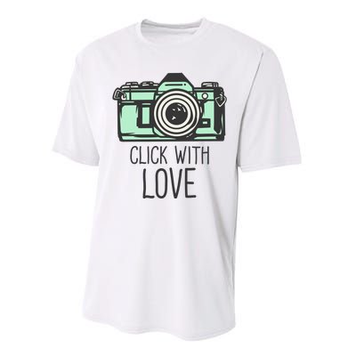 Click With Love With Camera Performance Sprint T-Shirt