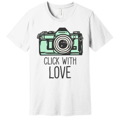 Click With Love With Camera Premium T-Shirt