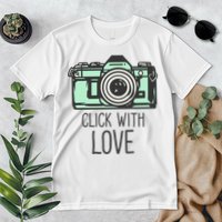 Click With Love With Camera Premium T-Shirt