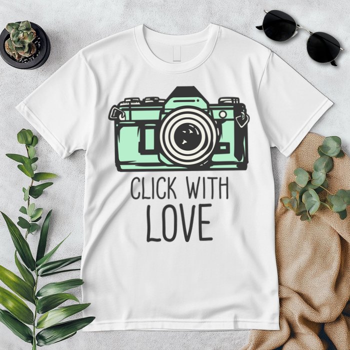 Click With Love With Camera Premium T-Shirt