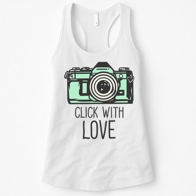 Click With Love With Camera Womens Tank Top