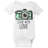 Click With Love With Camera Baby Bodysuit