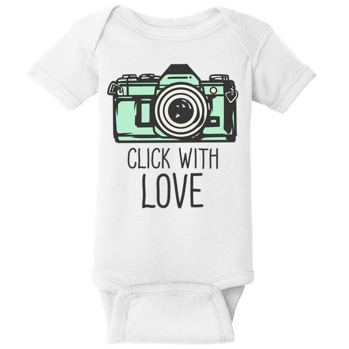 Click With Love With Camera Baby Bodysuit