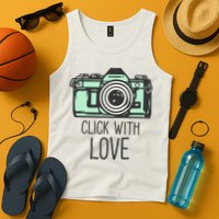 Click With Love With Camera Tank Top